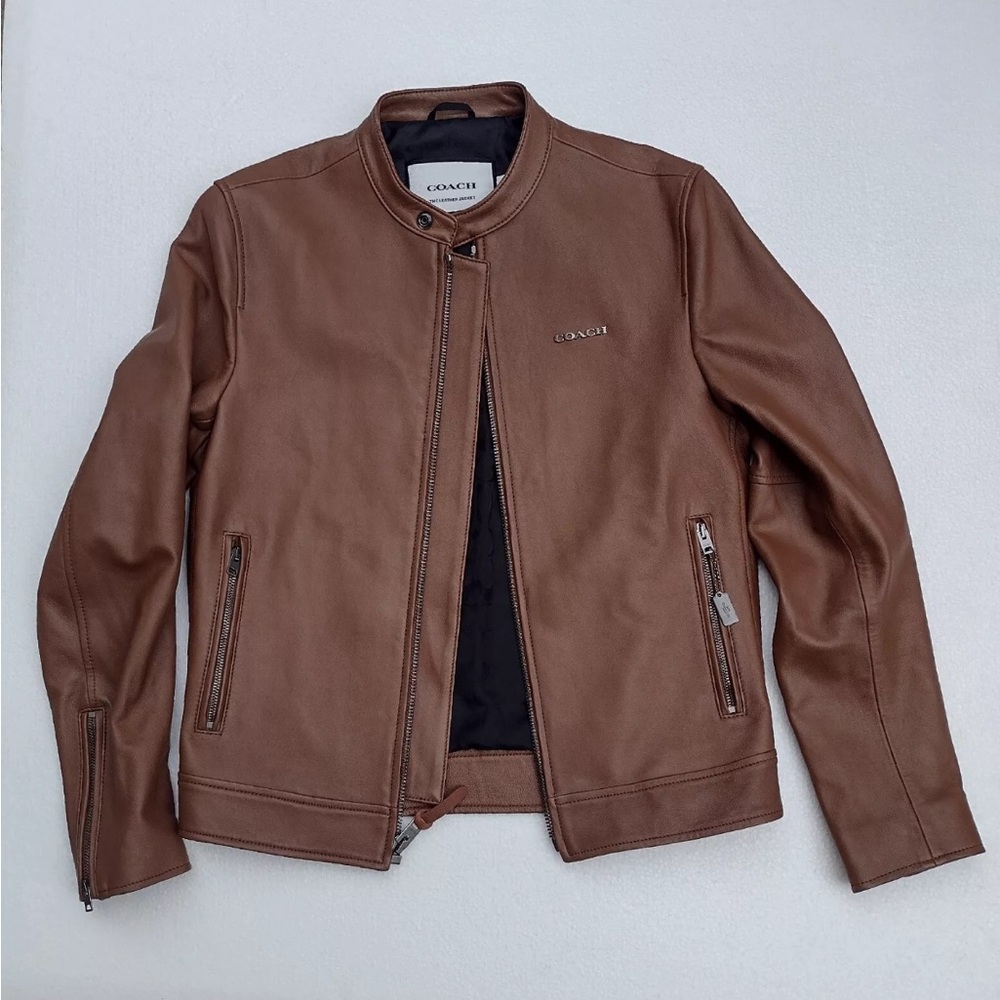 Coach Leather Racing Jacket